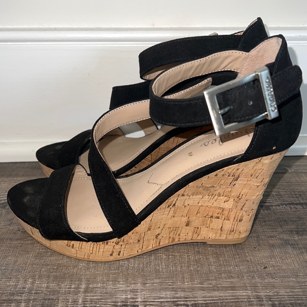 Lindy Faux Suede Wedge Sandal
